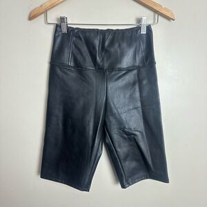 RD Style Size XS Black Faux Leather Bike Shorts